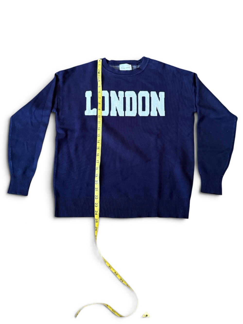 Woman’s Navy Oversized LONDON Sweater size Small - Picture 6 of 9